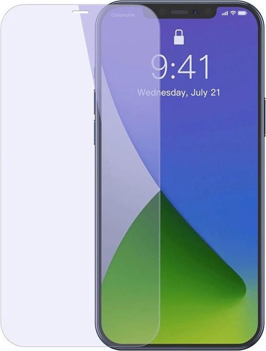Baseus Anti-Bluelight Screenprotector (2-Pack) Geschikt voor Apple iPhone 12 Mini