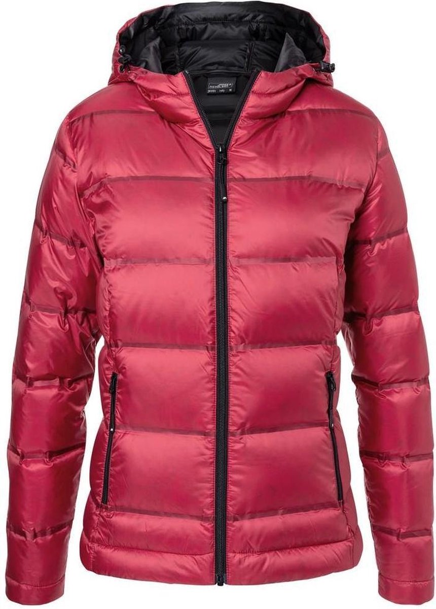 James and Nicholson Dames/dames Hooded Down Jacket Zwart