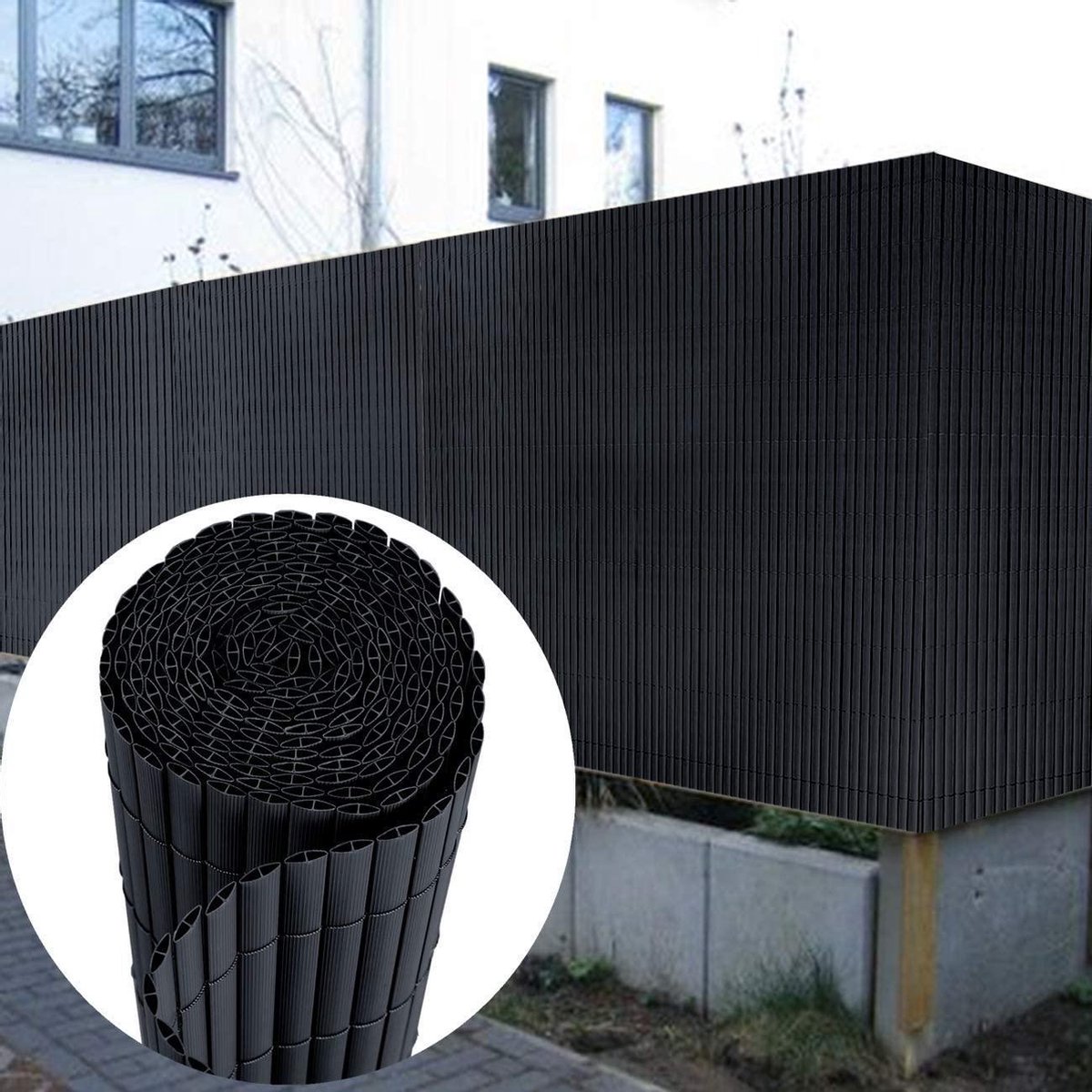 Canisse PVC brise vue ultra renforce avec attaches de fixation 90x500c– FR