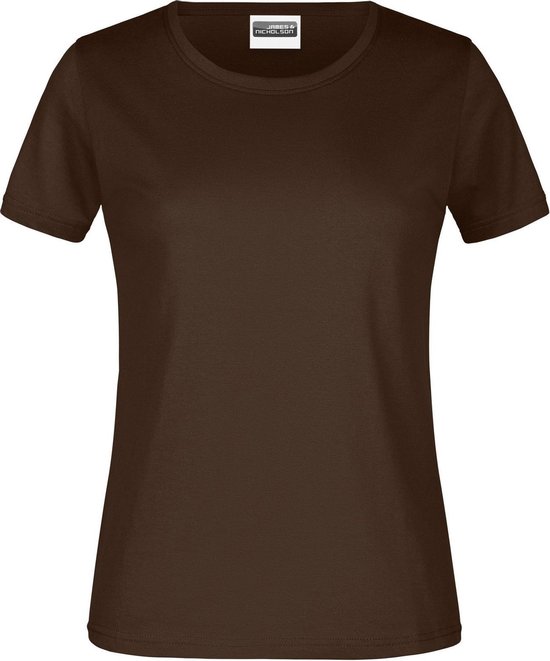 James And Nicholson Dames/dames Ronde Hals Basic T-Shirt (Bruin)