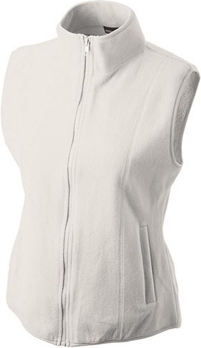 James and Nicholson Vrouwen/dames Microfleece Vest (Off-White)