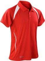 Spiro Heren Sport Team Spirit Performance Polo Shirt (Rood/Wit)