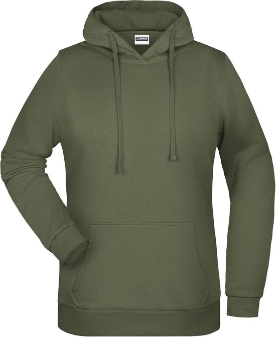 James And Nicholson Vrouwen/dames Basic Hoodie (Olijf)