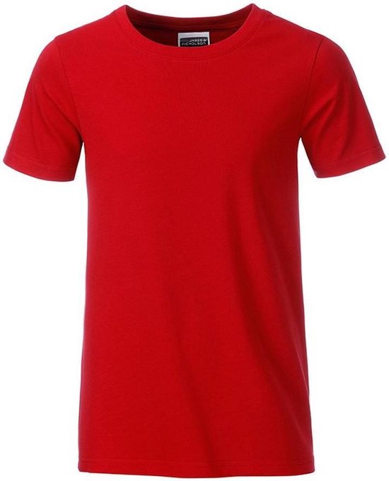 James and Nicholson Jongens Basis T-Shirt (Rood)