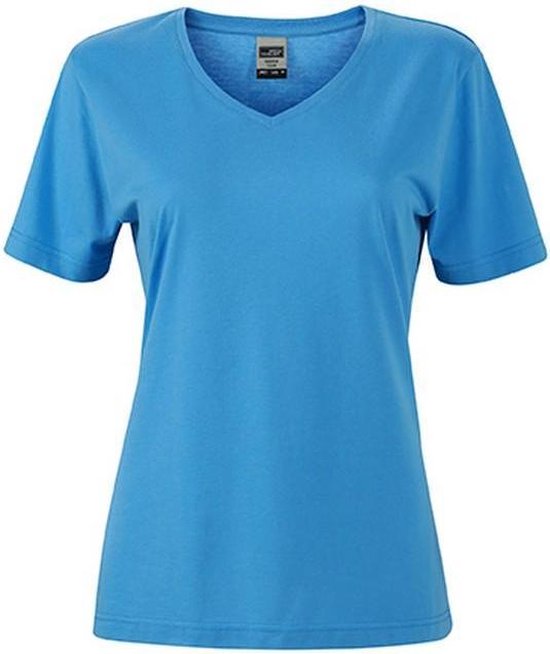 James and Nicholson T-shirt de travail pour femmes / femmes ( Blauw Aqua )