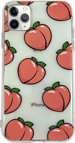 GadgetBay Perziken iPhone 11 Pro Max TPU hoesje - Transparant Roze Flexibel