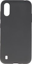 Hoesje Geschikt voor de Samsung Galaxy A01 - Backcover Color Telefoonhoesje - Zwart