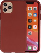 Premium Color Bescherming Telefoonhoesje - Backcover Hoesje - Achterkant Hoesje - Geschikt voor iPhone 11 Pro Max - Bruin