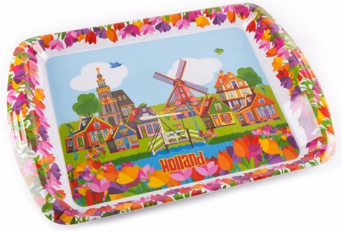 Dienblad Village Holland  36 X 24 Cm - Souvenir