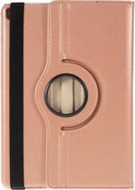 GadgetBay Litchi Textuur Lederen iPad 10.2 inch case met cover - Rosé Goud Bescherming Standaard
