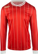 Robey Pinstripe LS voetbalshirt kinderen lange mouwen (maat 140) - Red