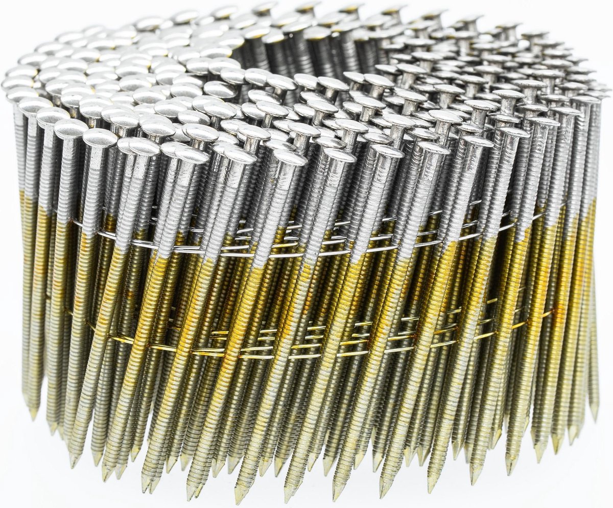 Coilnagels 2.8 x 70 mm Ring RVS Bolkop - 6000 stuks