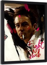 Foto in frame , Fight Club , Brad Pitt , 70x100cm , multikleur , Premium print