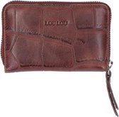 LouLou Essentiels Ritsportemonnees Portemonnee Klein Vintage Croco Bruin