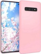 Samsung S10 Siliconen Hoesje Pastelkleur Roze