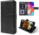 Samsung A70 Hoesje Wallet Case Zwart