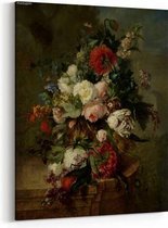 Schilderij - Stilleven met bloemen — 60x90 cm