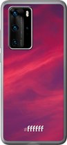 Huawei P40 Pro Hoesje Transparant TPU Case - Red Skyline #ffffff