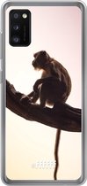 Samsung Galaxy A41 Hoesje Transparant TPU Case - Macaque #ffffff