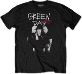Green Day Heren Tshirt -L- Red Hot Zwart