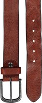 Casual leren heren riem - cognac