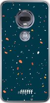 Motorola Moto G7 Hoesje Transparant TPU Case - Terrazzo N°9 #ffffff