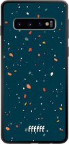 Samsung Galaxy S10 Hoesje TPU Case - Terrazzo N°9 #ffffff