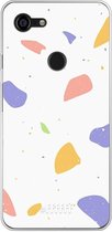 Google Pixel 3 XL Hoesje Transparant TPU Case - Terrazzo N°6 #ffffff