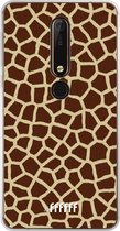 Nokia X6 (2018) Hoesje Transparant TPU Case - Giraffe Print #ffffff