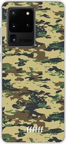 Samsung Galaxy S20 Ultra Hoesje Transparant TPU Case - Desert Camouflage #ffffff