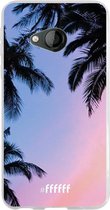 HTC U Play Hoesje Transparant TPU Case - Sunset Palms #ffffff