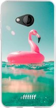 HTC U Play Hoesje Transparant TPU Case - Flamingo Floaty #ffffff