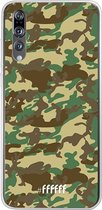 Huawei P20 Pro Hoesje Transparant TPU Case - Jungle Camouflage #ffffff