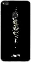 6F hoesje - geschikt voor Huawei P8 Lite (2017) -  Transparant TPU Case - White flowers in the dark #ffffff