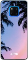 Huawei Mate 20 Pro Hoesje Transparant TPU Case - Sunset Palms #ffffff