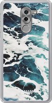 Honor 6X Hoesje Transparant TPU Case - Waves #ffffff