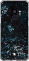 Samsung Galaxy S9 Hoesje Transparant TPU Case - Dark Blue Marble #ffffff