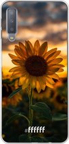Samsung Galaxy A7 (2018) Hoesje Transparant TPU Case - Sunset Sunflower #ffffff
