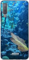 Samsung Galaxy A7 (2018) Hoesje Transparant TPU Case - Coral Reef #ffffff