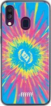 Samsung Galaxy A40 Hoesje Transparant TPU Case - Flower Tie Dye #ffffff