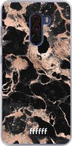 Xiaomi Pocophone F1 Hoesje Transparant TPU Case - Rose Gold Marble #ffffff