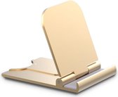 Universele Verstelbare Bureau Tafel Houder voor Smartphone - Tablet - iPad - iPhone - GSM - Mobiel Goud