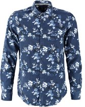 Overhemd Flower Ribcord Navy (303278 - 669)
