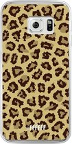 Samsung Galaxy S6 Edge Hoesje Transparant TPU Case - Jaguar Print #ffffff