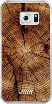 Samsung Galaxy S6 Edge Hoesje Transparant TPU Case - Tree Rings #ffffff