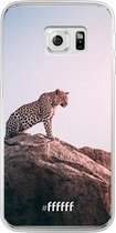 Samsung Galaxy S6 Edge Hoesje Transparant TPU Case - Leopard #ffffff