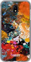 6F hoesje - geschikt voor Samsung Galaxy J7 (2017) -  Transparant TPU Case - Colourful Palette #ffffff