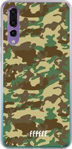 Huawei P30 Hoesje Transparant TPU Case - Jungle Camouflage #ffffff