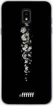 Samsung Galaxy J7 (2018) Hoesje Transparant TPU Case - White flowers in the dark #ffffff
