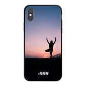 iPhone Xs Hoesje TPU Case - Vriksasana #ffffff